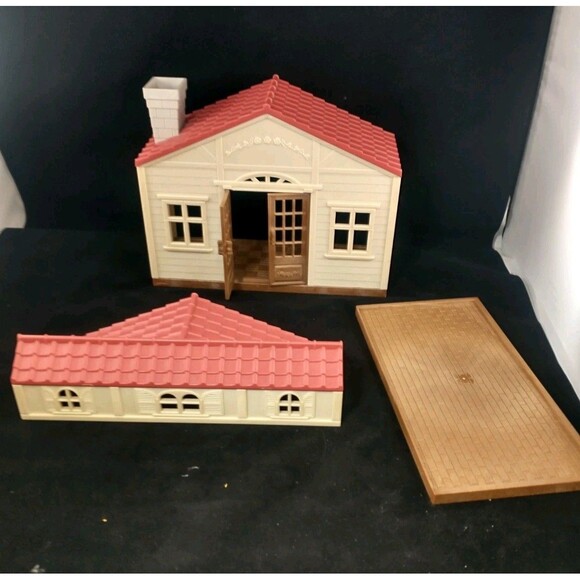 Calico Critters Red Roof Country Doll House Sylvanian Families Incomplete C-Pics - Picture 14 of 16